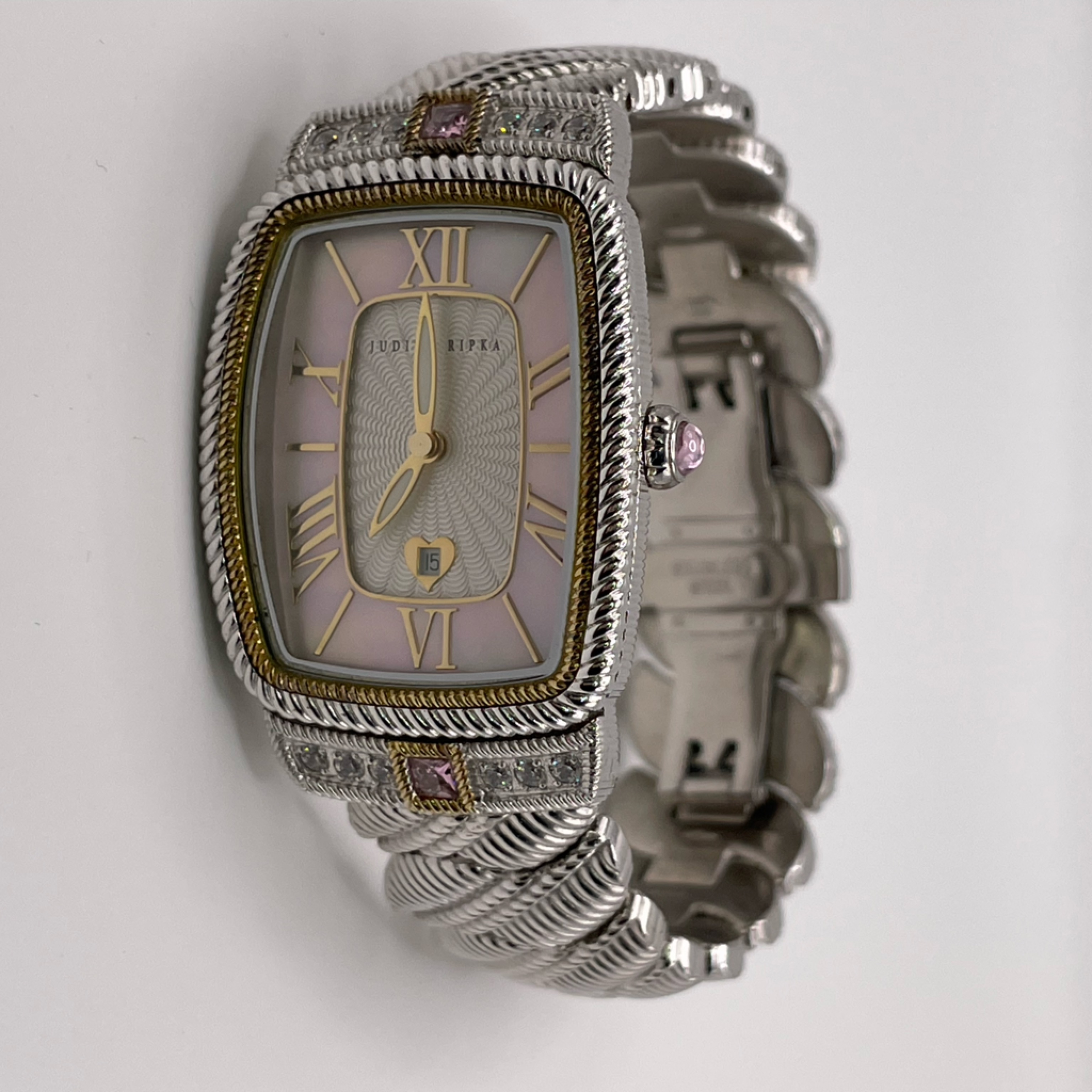 Judith Ripka Stainless Steel Bracelet Watch